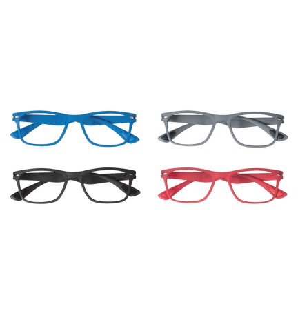 OCCHIALI PER LETTURA MODELLO 'OKLAHOMA' + 1,0 rosso