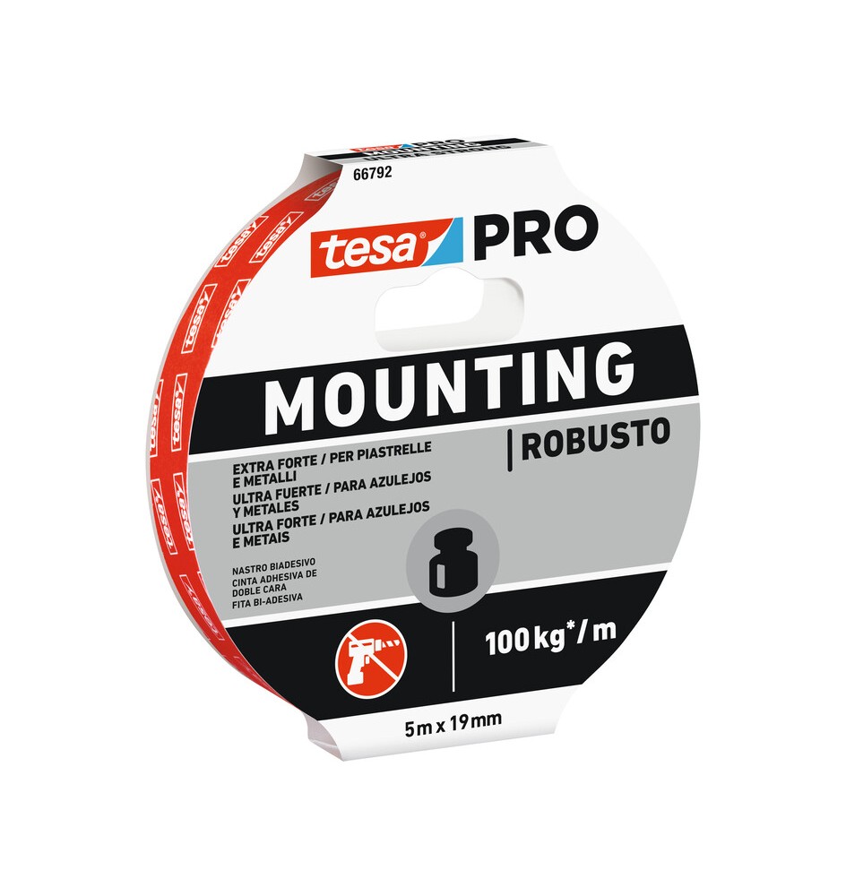 NASTRO BIADESIVO TESA MOUNTING PRO STRONG 19MMX5M