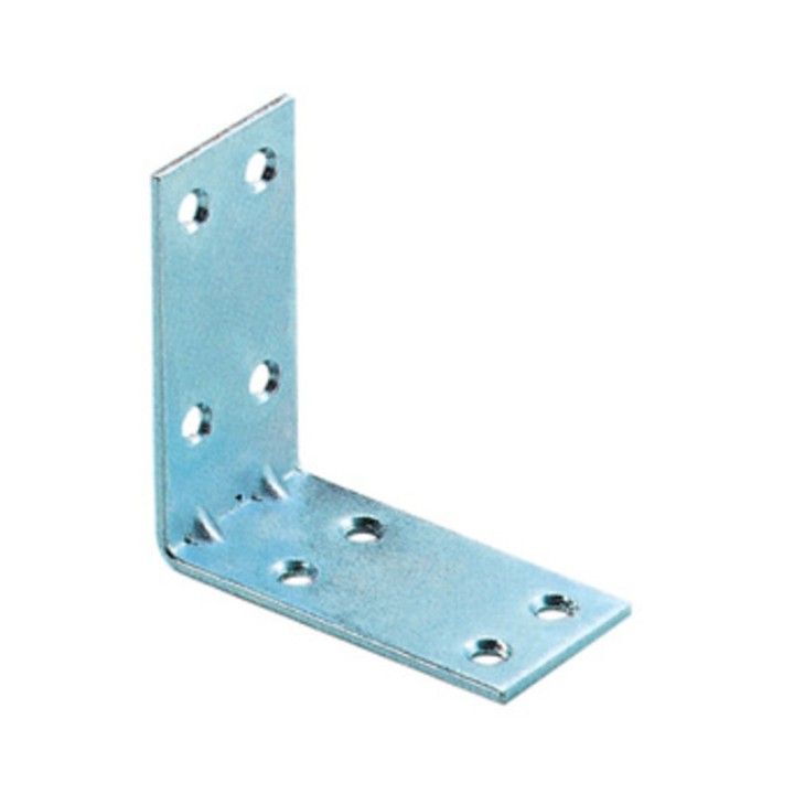 PIASTRINA AD ANGOLO ZINCATA 8 FORI 30X2X30 MM**