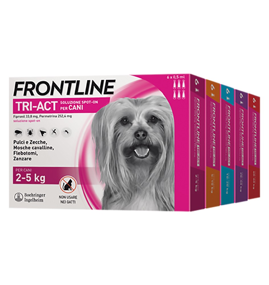 ANTIPARASSITARIO 'FRONTLINE TRI-ACT' cani 40/60 kg - 3 pipette ml 6