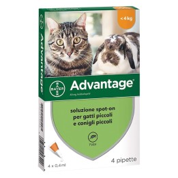 ANTIPARASSITARIO 'ADVANTAGE SPOT-ON'  4 kg - 4 pipette ml 0,8