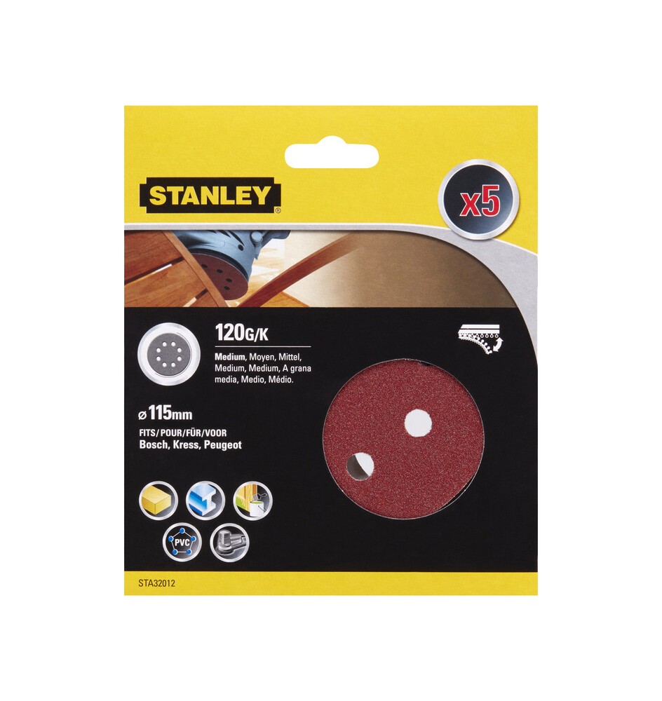 STANLEY STA32012 5 DISCHI VEL ROT ORB 115 GR 120