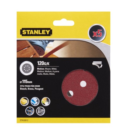 STANLEY STA32012 5 DISCHI VEL ROT ORB 115 GR 120