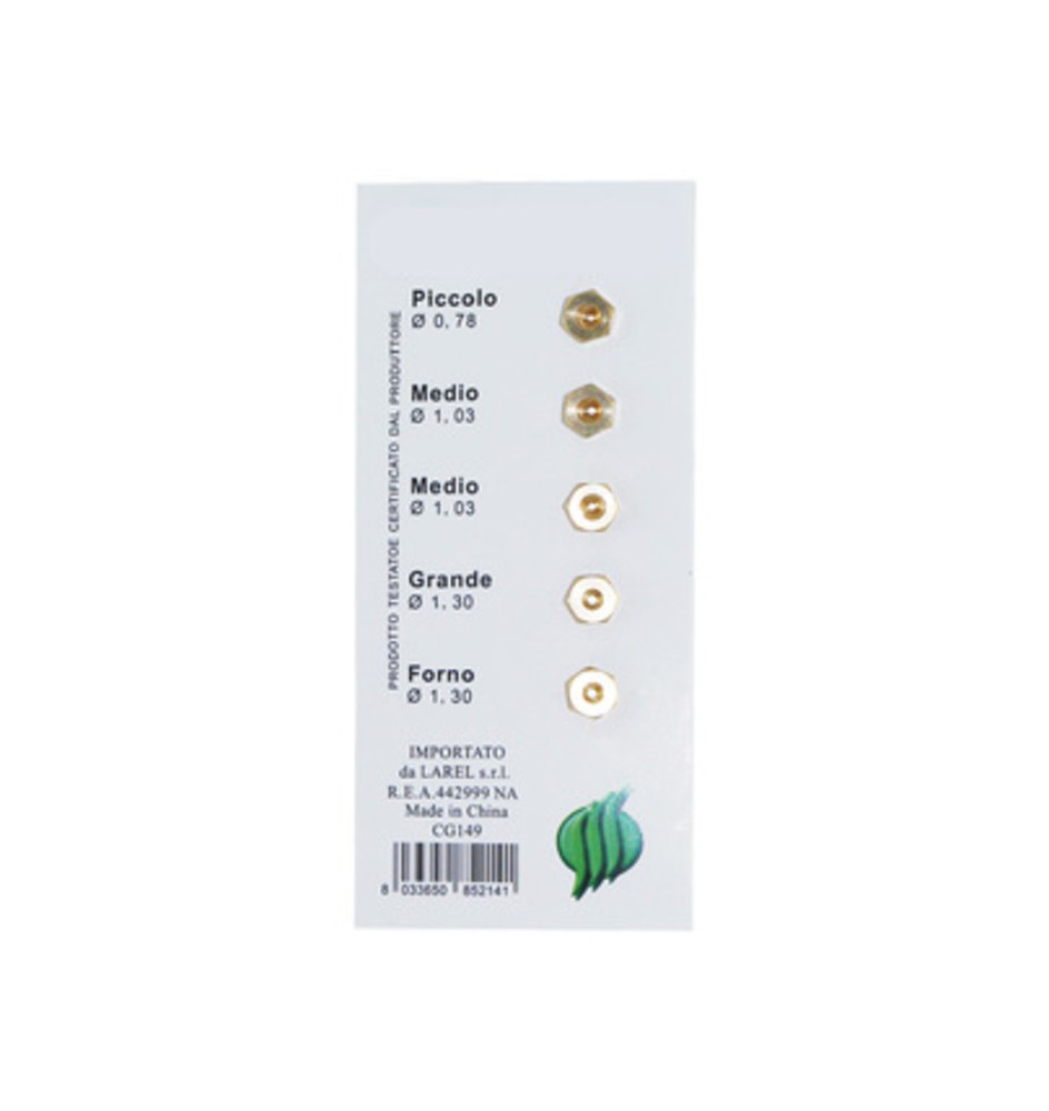 SET 5 UGELLI FORNELLO CUCINA A GAS GPL
