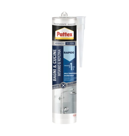 PATTEX SILICONE BAGNICUCINE RAPIDO TRASP 300 ML