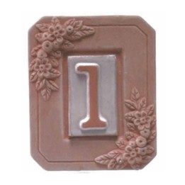 PORTANUMERO IN TERRACOTTA 1 POSTO 13X16 CM