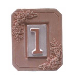 PORTANUMERO IN TERRACOTTA 1 POSTO 13X16 CM