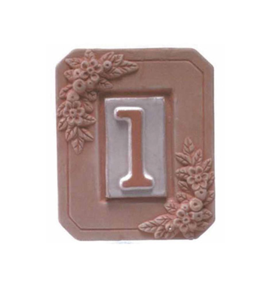 PORTANUMERO IN TERRACOTTA 1 POSTO 13X16 CM