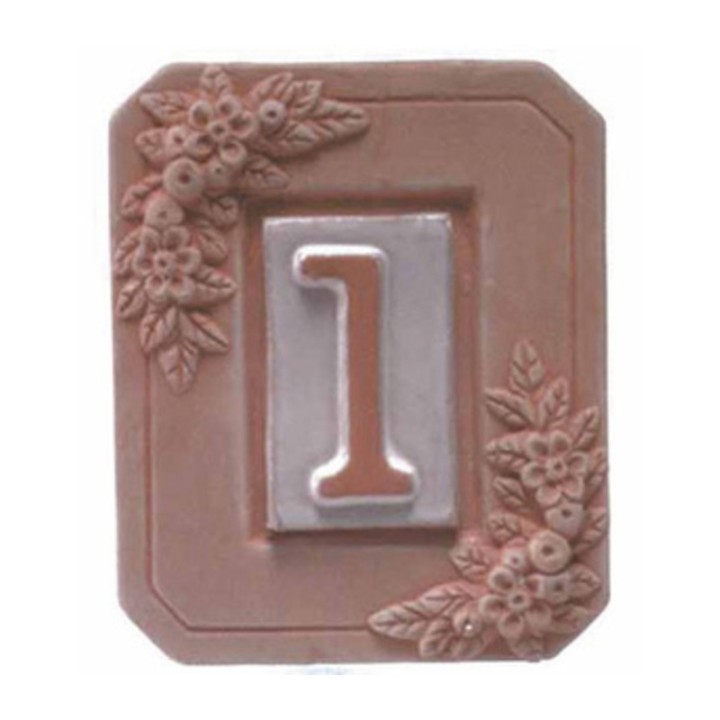 PORTANUMERO IN TERRACOTTA 1 POSTO 13X16 CM