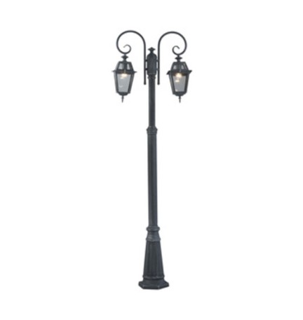 LAMPIONE MILANO A 2 BRACCI GRIGIO GHISA