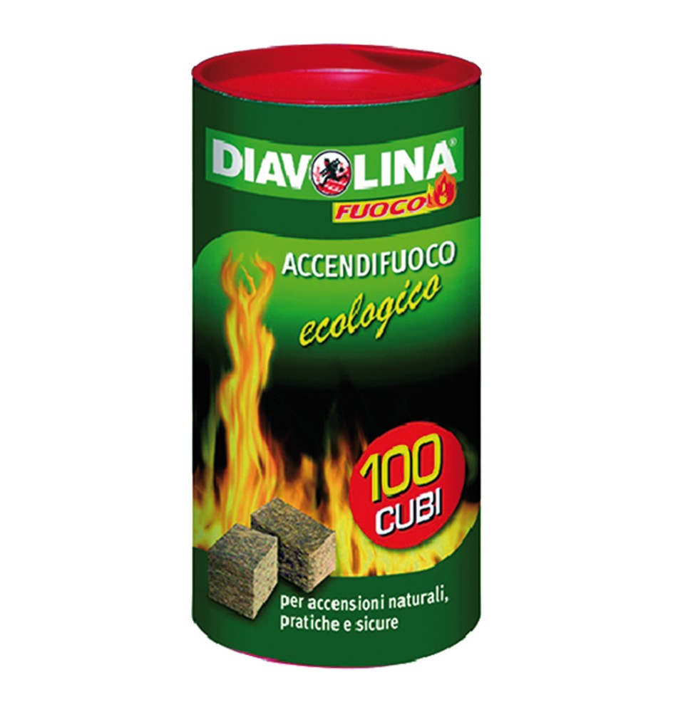 DIAVOLINA 'ACCENDIFUOCO ECOLOGICA' 100 cubi - art. 15317