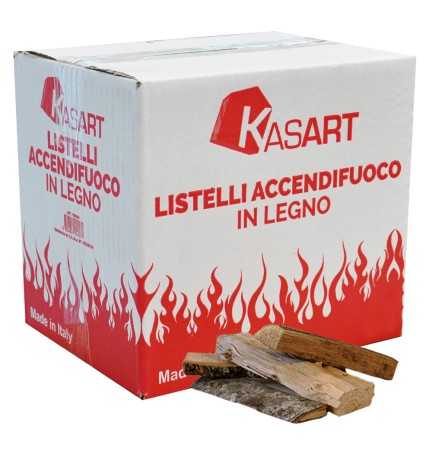 LISTELLI ACCENDIFUOCO IN LEGNO 14 decimetri cubi - in scatola