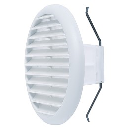 GRIGLIA AERAZIONE CON MOLLA RECLINABILE 90° ø 14,5 cm - foro 8  12,5 cromata