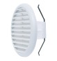 GRIGLIA AERAZIONE CON MOLLA RECLINABILE 90° ø 14,5 cm - foro 8  12,5 cromata