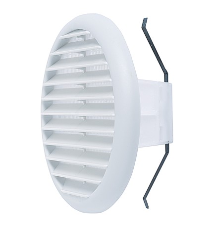 GRIGLIA AERAZIONE CON MOLLA RECLINABILE 90° ø 18 cm - foro 12,5  16 ramata