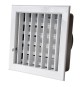 GRIGLIA AERAZIONE AD INCASSO PER CAMINI cm 14 x 13 foro 11,1 x 11,1 - Ø 8