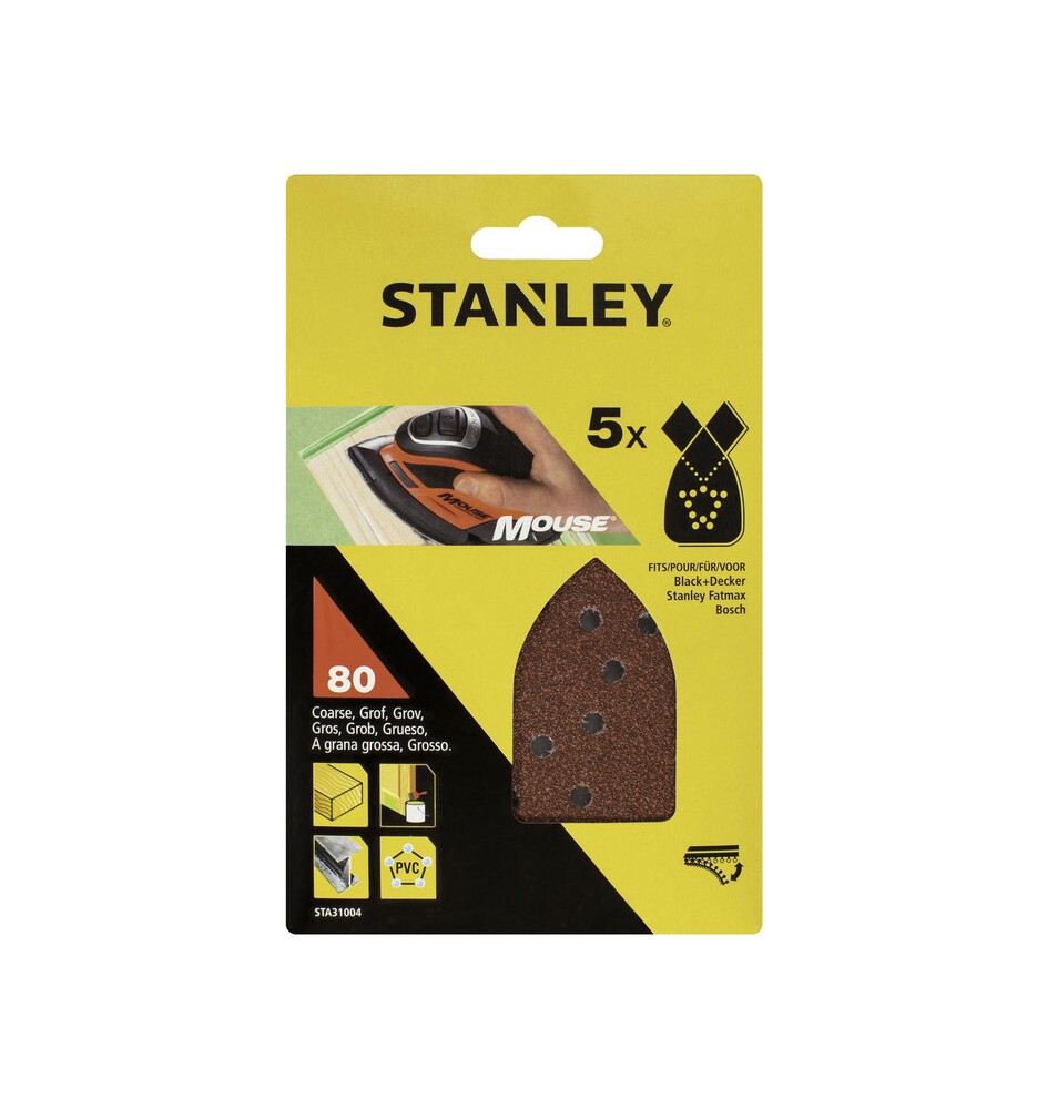 STANLEY STA31004 5 FOGLI VELCRO P/MOUSE 80 G