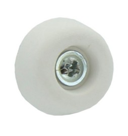 SOTTOSEDIA A CONO C/VITE BIANCO 30 MM CONF 8 PZ*