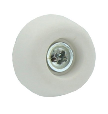 SOTTOSEDIA A CONO C/VITE BIANCO 30 MM CONF 8 PZ*