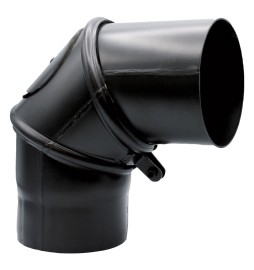 GOMITO IN ACCIAIO ORIENTABILE ø cm 13 - 90°