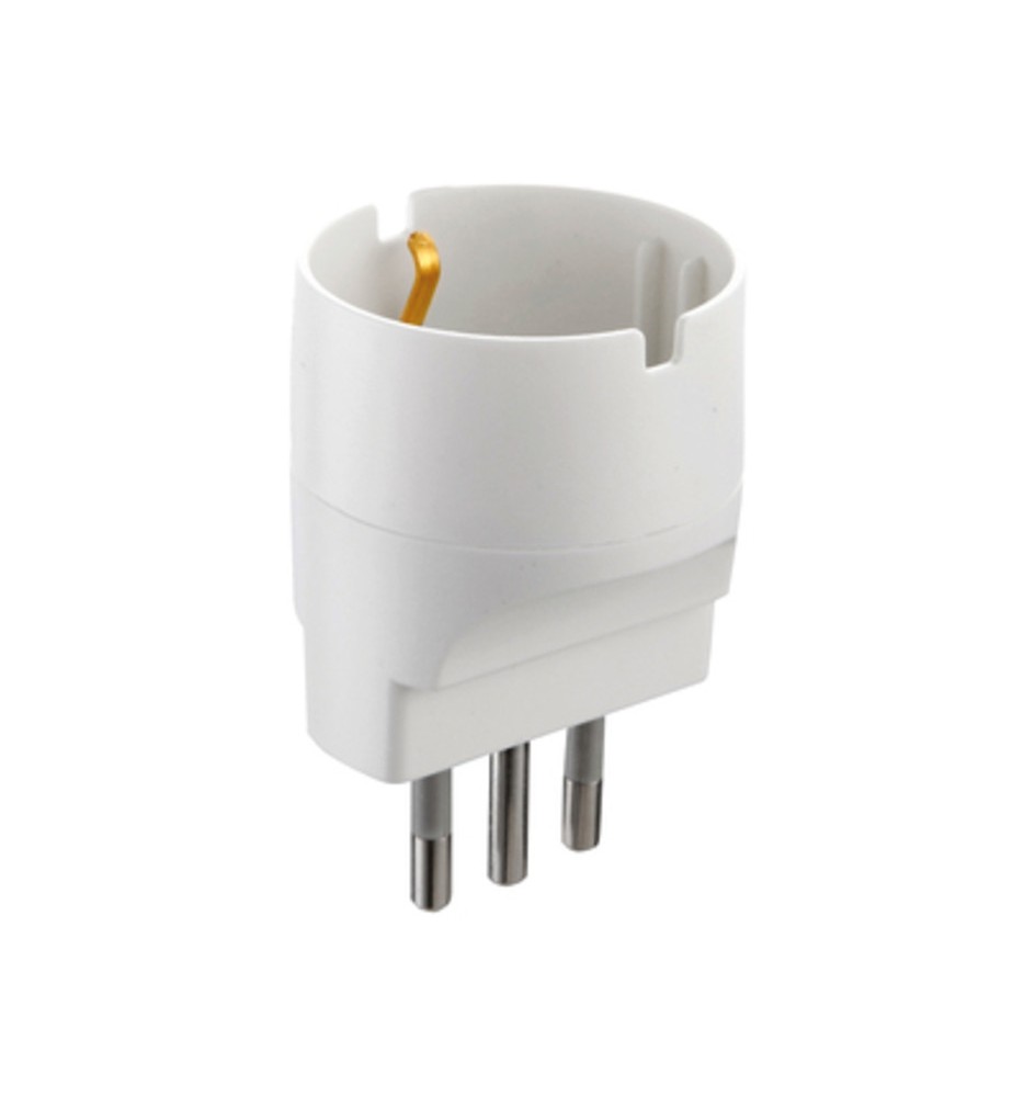 ADATTATORE SCHUKO 10A 2P+T BIANCO FIG.8