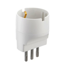 ADATTATORE SCHUKO 16A 2P+T BIANCO FIG.9