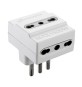 ADATTATORE TRIPLO 16A 3PR BIP BIANCO FIG.10