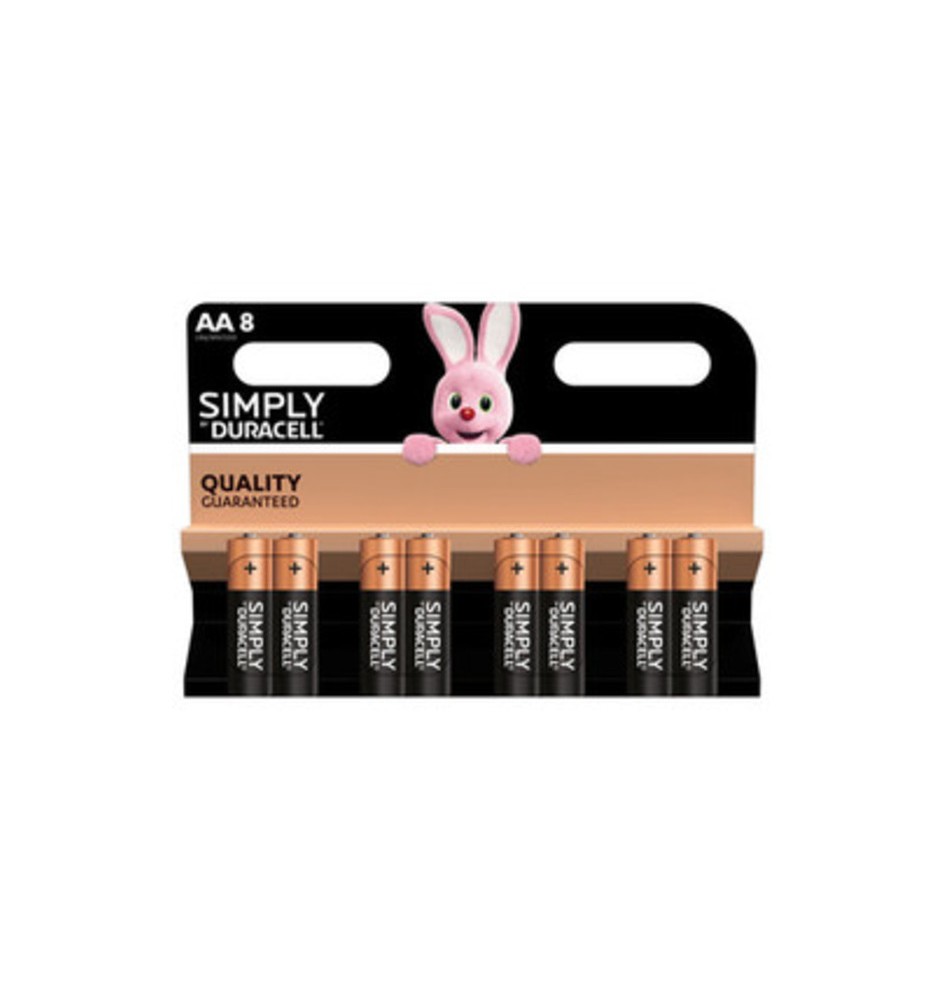 DURACELL SIMPLY ALCALINA STILO 8 PZ MN1500