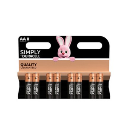 DURACELL SIMPLY ALCALINA STILO 8 PZ MN1500