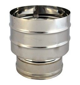 FUMAIOLO A CAPPELLO DOPPIA PARETE ANTIVENTO ø 15/20 cm