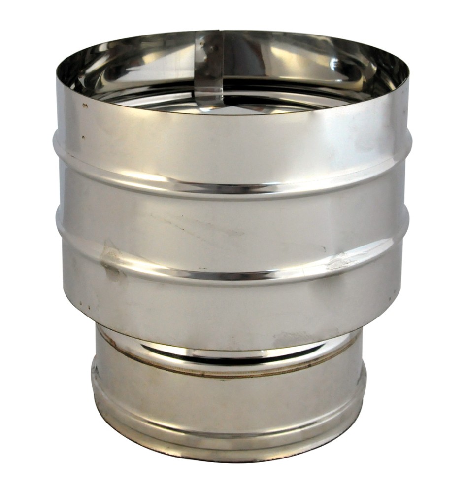 FUMAIOLO A CAPPELLO DOPPIA PARETE ANTIVENTO ø 20/25 cm