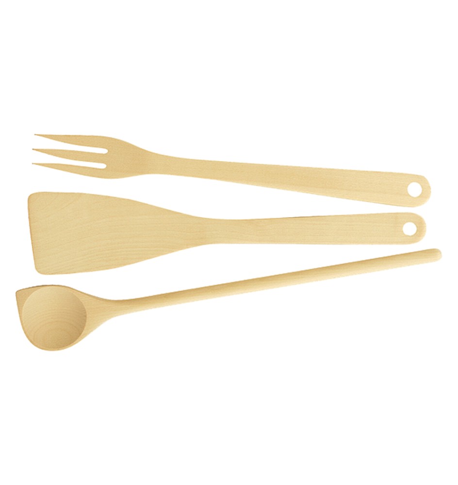 SET CUCCHIAIO, PALA E FORCHETTONE art. 637418 - linea Woody