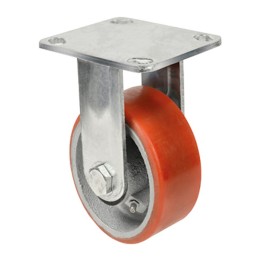 RUOTA POLIURETANO D 125X32 PIASTRA FISSA EXPORT