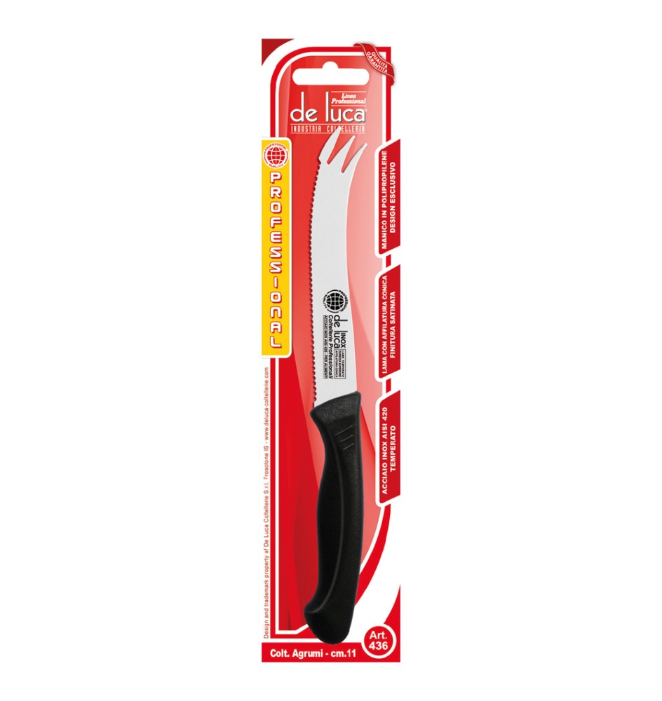 COLTELLO PER AGRUMI SEGHETTATO lama mm 110
