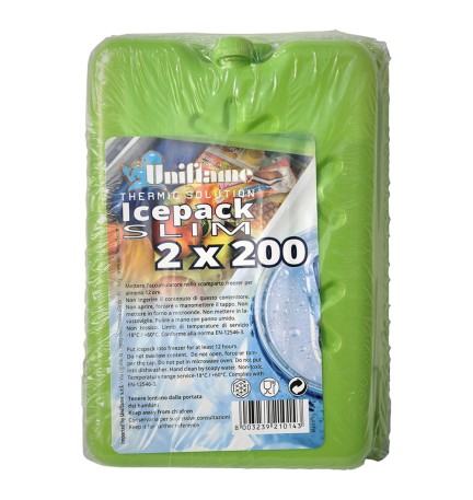 MATTONELLA GHIACCIO PER CONTENITORI TERMICI 'ICE P 2 x 200 grammi