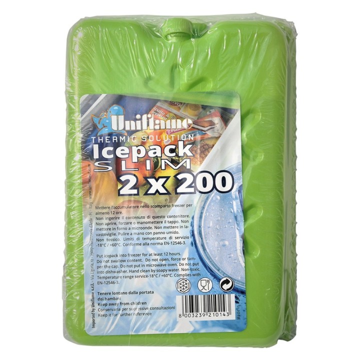 MATTONELLA GHIACCIO PER CONTENITORI TERMICI 'ICE P 2 x 200 grammi