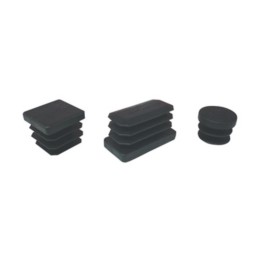 PUNTALE ALETTATO QUADRATO 20X20 MM PLAST NERO