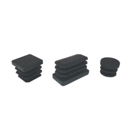 PUNTALE ALETTATO QUADRATO 20X20 MM PLAST NERO