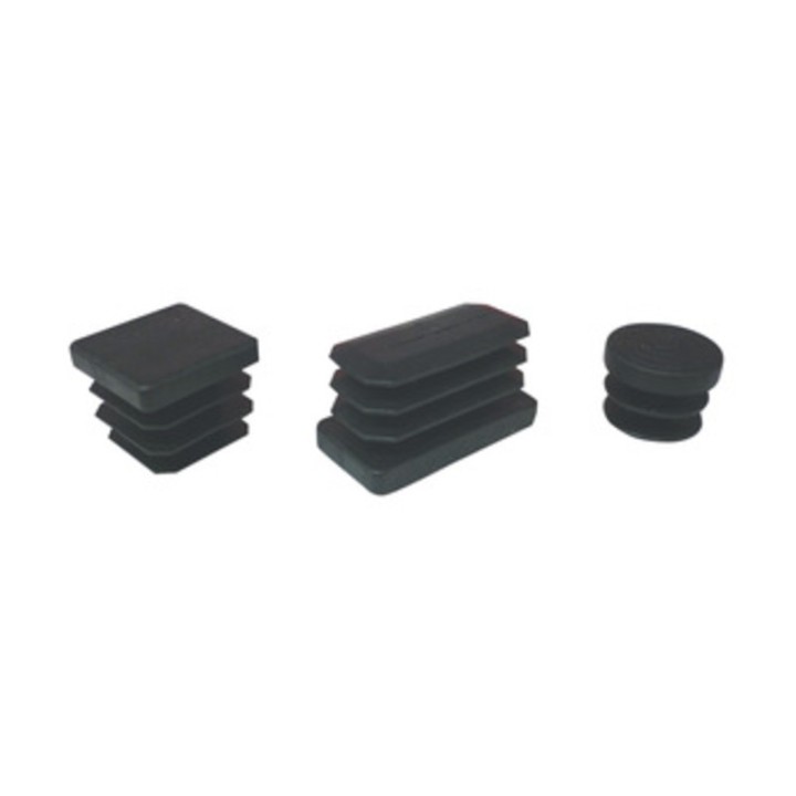 PUNTALE ALETTATO QUADRATO 20X20 MM PLAST NERO