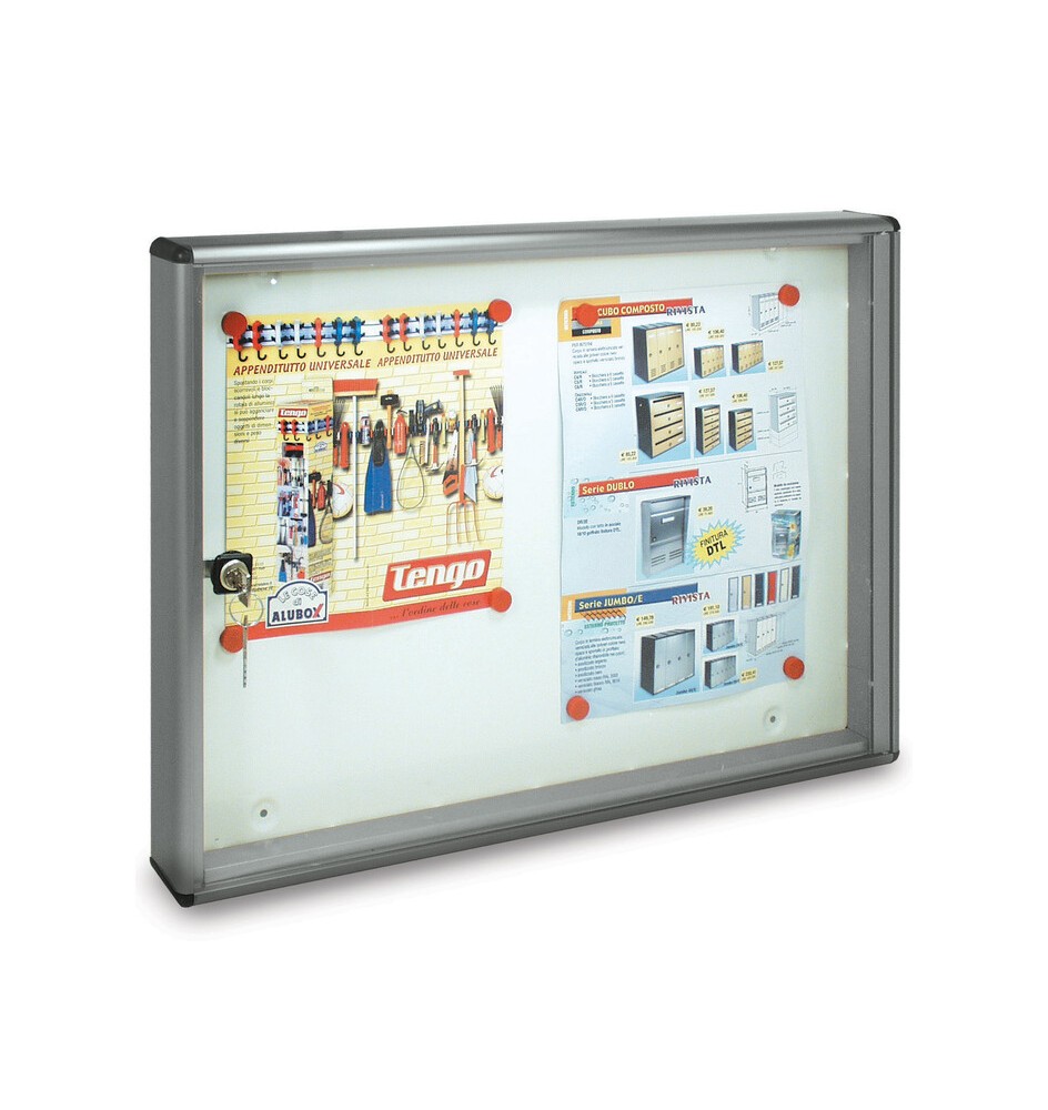 BACHECA FONDO MAGNETICO ALUBOX BC2 55X5X40 ARG