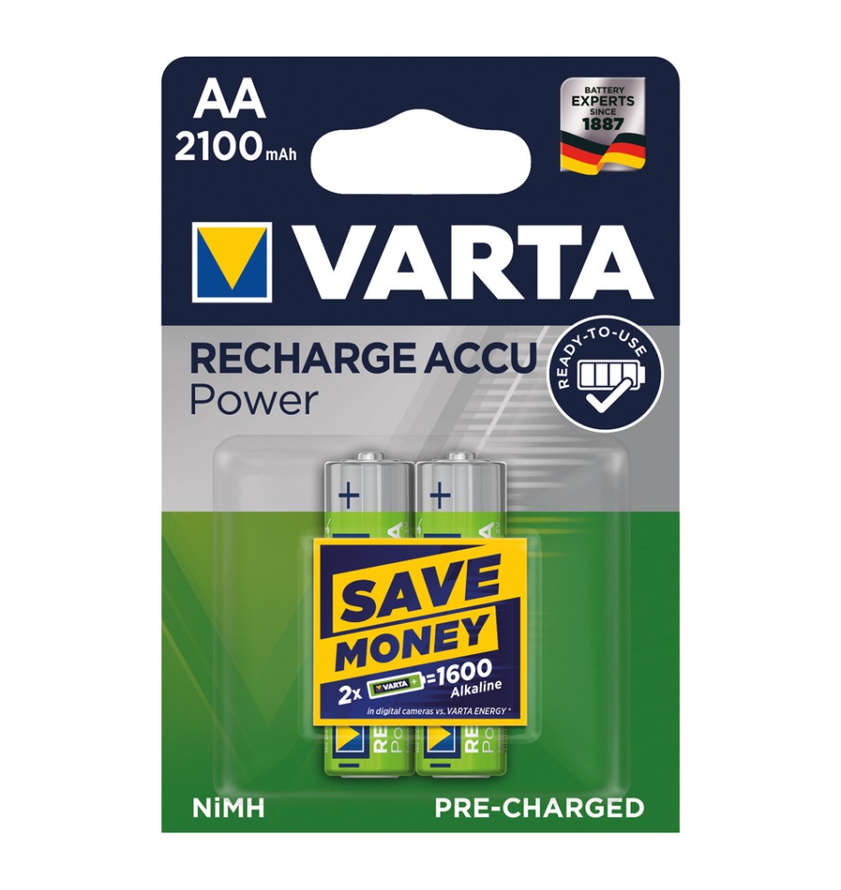 PILA STILO RICARICABILE ACCU POWER 'HR6' Pz 2 - 1,2 V - AA