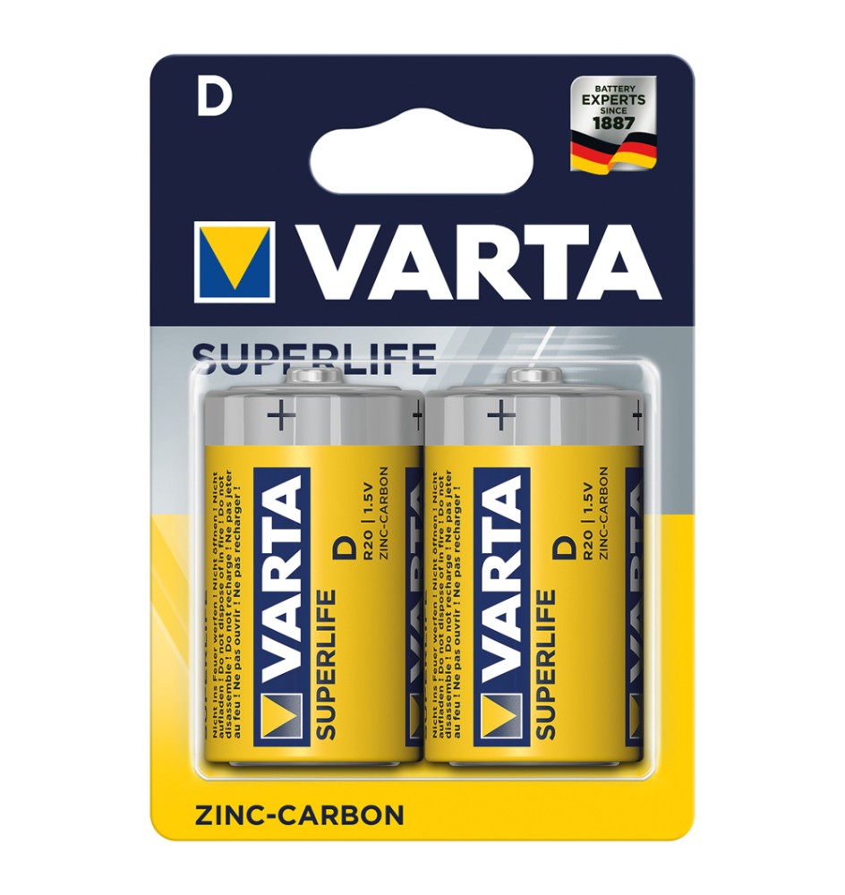 PILA TORCIA SUPERFLIFE 'R20P' Pz 2 - 1,5 V - D