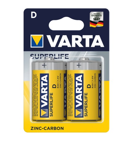 PILA TORCIA SUPERFLIFE 'R20P' Pz 2 - 1,5 V - D