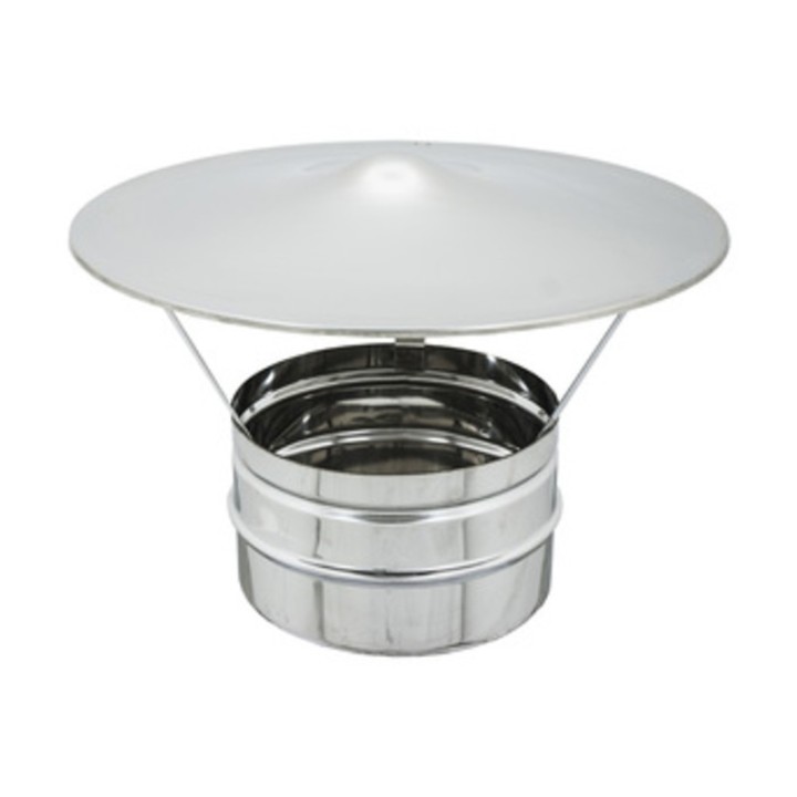 FUMAIOLO FISSO ACCIAIO ZINCATO D 14 CM