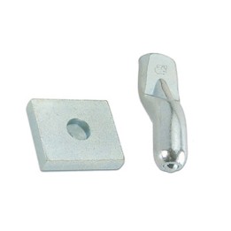 PIASTRA C/PERNO P/CARDINE D 20 MM ACC ZINC