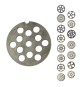 PIASTRA PER TRITACARNE per n.12 - 10 fori da 12 mm.