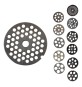 PIASTRA PER TRITACARNE Per n.12 - 5 fori da 20 mm.