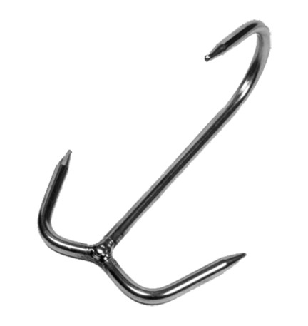 GANCIO AD ANCORA 3 punte - mm. 120x6