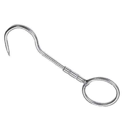 GANCIO GIREVOLE CON ANELLO mm. 240x12