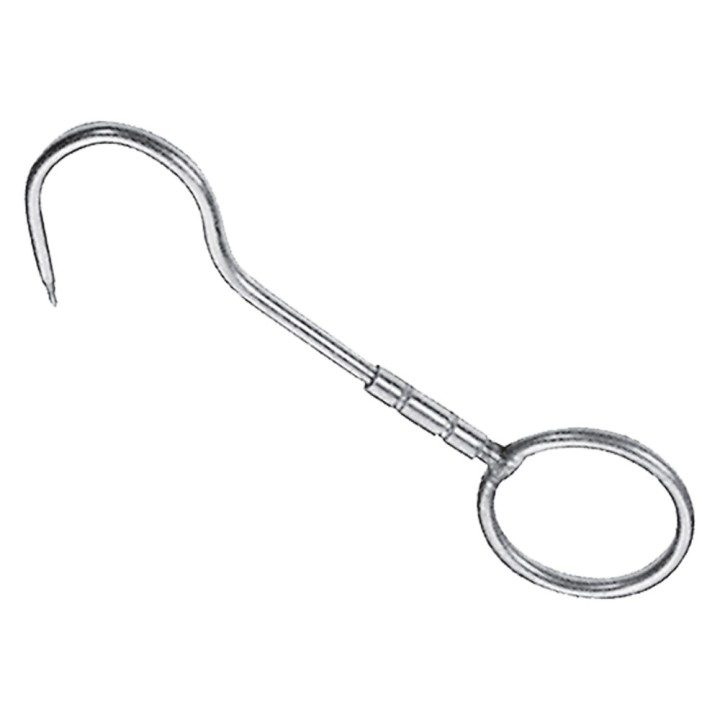GANCIO GIREVOLE CON ANELLO mm. 240x12
